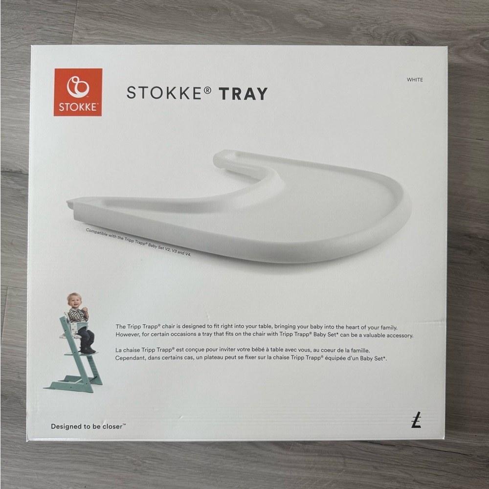 NEW IN BOX Stokke White Tray UNOPENED